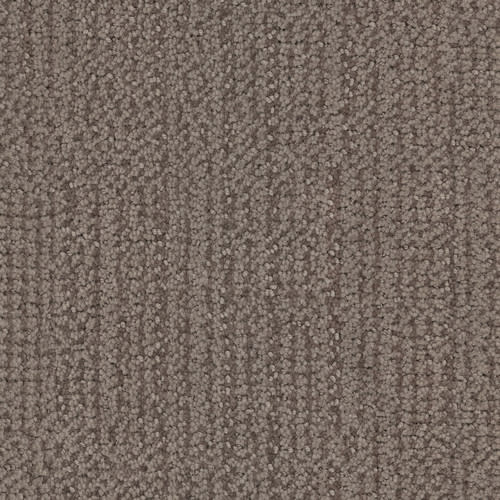 Close-up of the Occasion On Trend Carpet in Observance color, featuring a premium textured brown surface with a subtle grid-like pattern of short, tightly-woven fibers for a soft, modern look.
