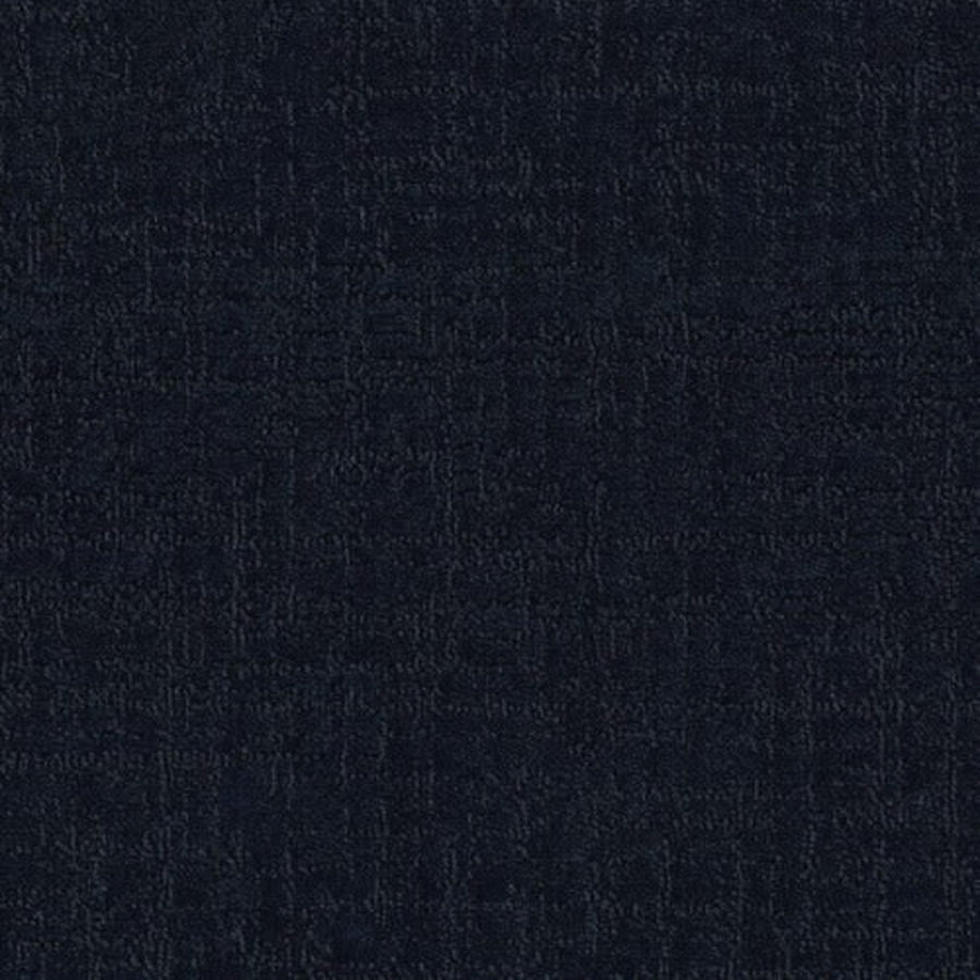 A close-up of Bangladesh On Trend Carpet in Ocean shows a dark, textured fabric with a subtle woven pattern. Its soft material and slight weave variations create a faint checkerboard effect, evoking the look of luxury carpeting.