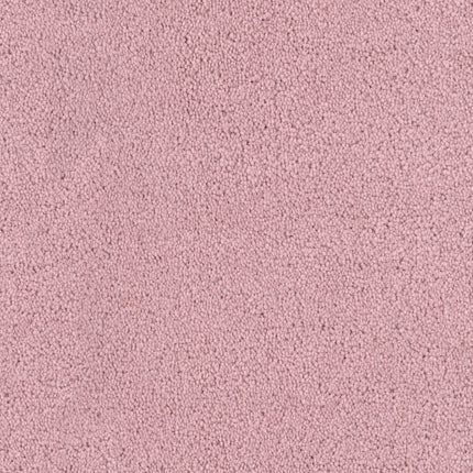 Close-up of Tribute Family Friendly Carpet in Opus—soft, uniform looped pile with stain-resistant texture. The even pink hue creates a smooth, cozy look, making it perfect for any family-friendly space.