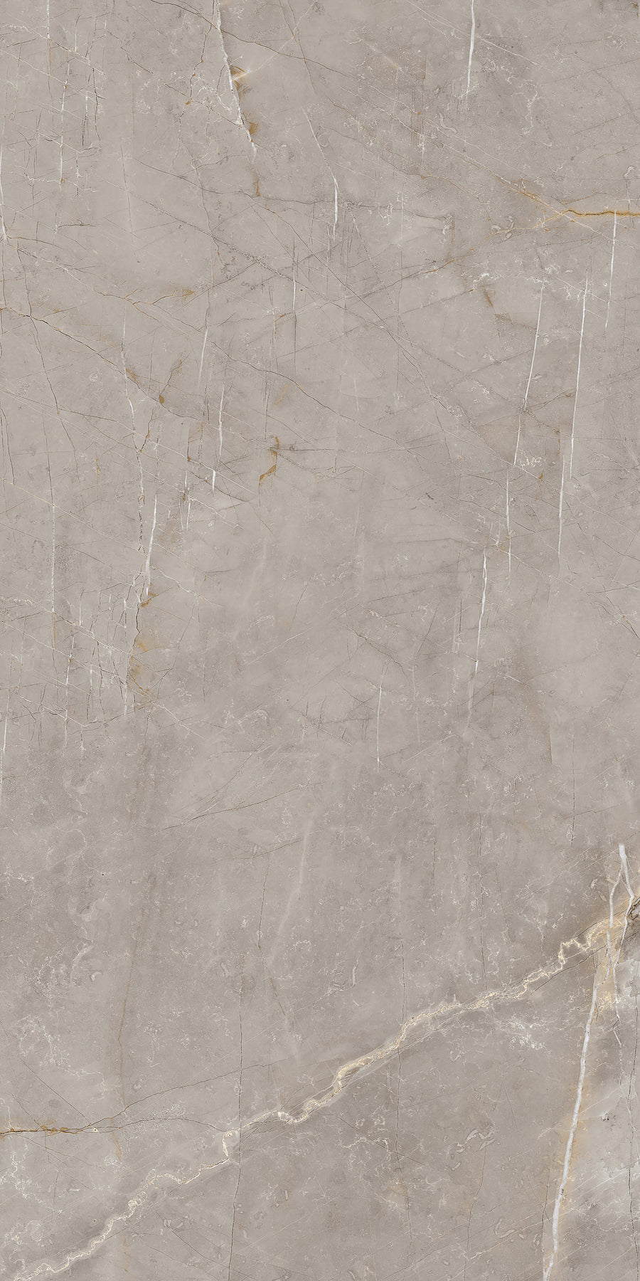 Light grey marble surface with thin, irregular white and beige veins running throughout, creating a natural stone pattern. The texture is smooth and slightly glossy, giving a sophisticated and elegant appearance.
