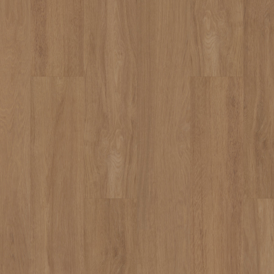 Close-up view of Pantheon HD Plus 7" Vinyl flooring with a natural, warm brown wood-look finish. The planks display subtle grain patterns and varied shades, delivering premium durability and a realistic, inviting appearance.
