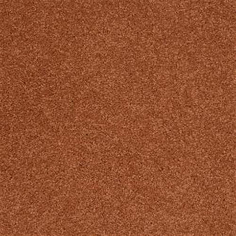 A close-up of Harbor Town Family Friendly Carpet in Patio color displays its soft, even texture and brown, stain-resistant surface with no visible patterns.