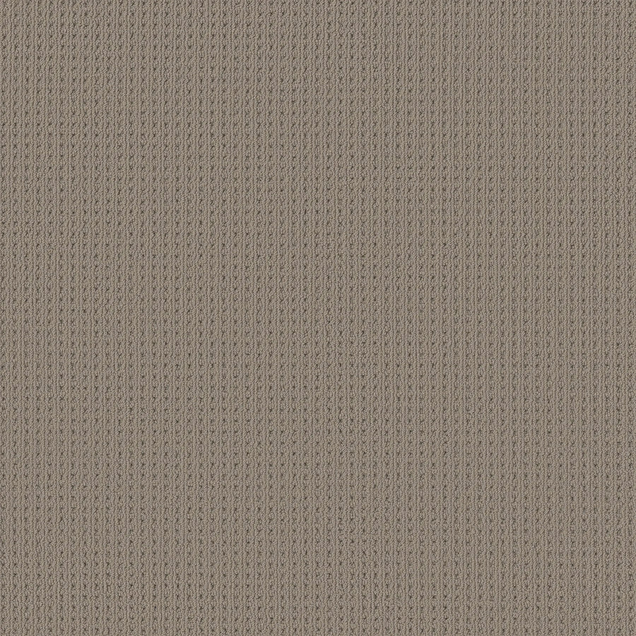 Close-up of San Lucas Family Friendly Carpet in Pavestone color, featuring a textured beige surface with a vertical ribbed knit pattern—perfect for high-traffic homes seeking durability and style.