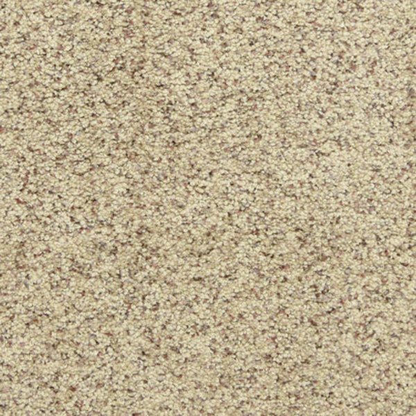 Close-up of Maroon Bells Family Friendly Carpet in Pebble Mosaic: beige, durable, and soft with a plush, textured surface featuring light tan and cream speckles—ideal for creating a cozy atmosphere in any room.