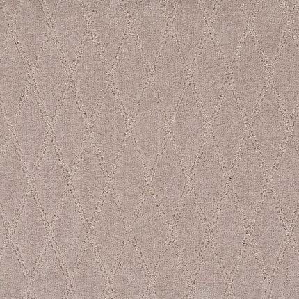 Absolute Berber Carpet in Perfect features a soft beige tone with a subtle diamond lattice pattern from textured lines—its durable design makes it ideal for high-traffic areas while providing a stylish, geometric look.