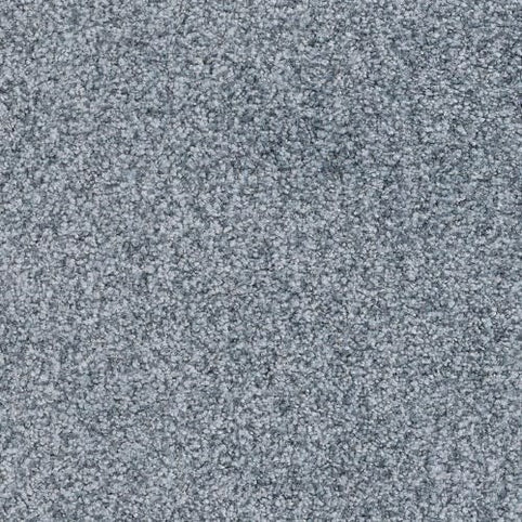 Close-up of the Boca Raton Family Friendly Carpet in Perpetual. Its soft, dense gray pile blends light and dark tones, offering a uniform, durable surface—perfect for those wanting stylish and resilient flooring.