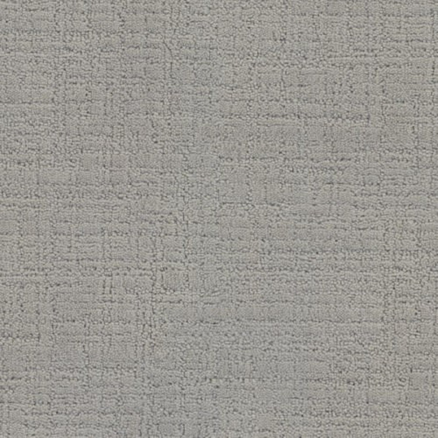 The Bangladesh On Trend Carpet in Pewter features a light gray textured surface with a subtle, irregular grid pattern reminiscent of woven fabric. Its slightly raised design adds elegant depth and sophistication throughout the carpet.