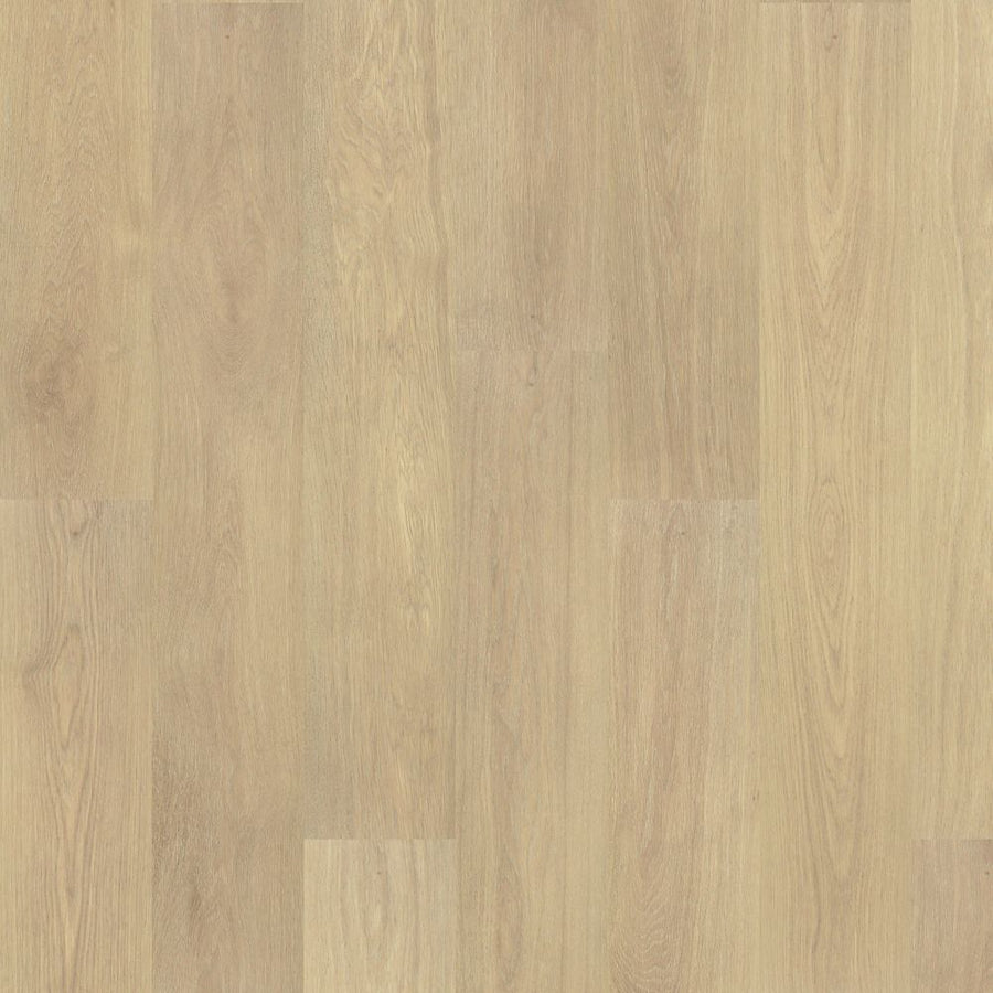 Kentmore Lodge 8 11/32" Vinyl Plank features light beige and tan shades with a subtle, natural wood-look grain and a smooth finish for a clean, modern appearance.