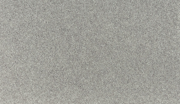 A close-up of the Quality Living II Pet Friendly Carpet in Arctic shows fine, light gray fibers with a uniform texture—ideal for pet owners wanting a stylish, practical flooring solution.
