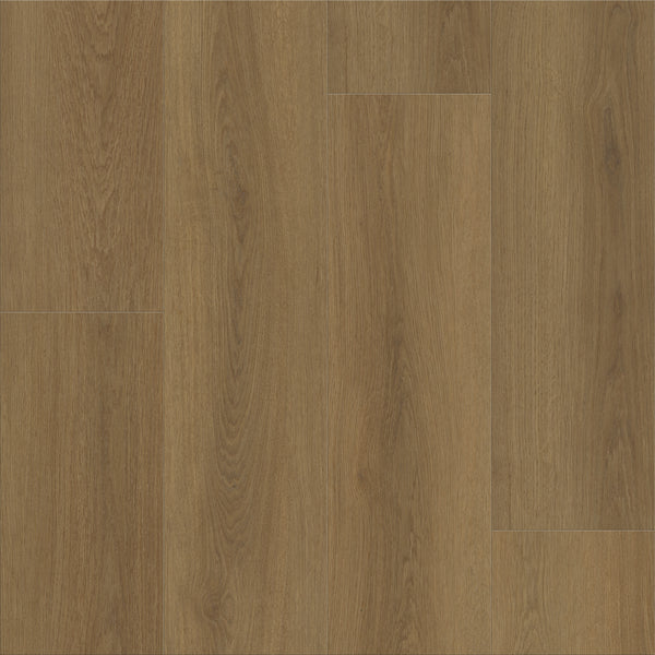 Close-up view of Classic Dwell flooring panels featuring a warm brown finish, visible wood grain patterns, and subtle color and texture variations for timeless appeal.