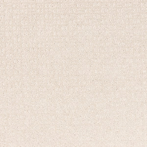 The Radiant Space On Trend Carpet in Almond Shell features a light beige, textured fabric with a subtle small grid pattern. Its soft, neutral tone is perfect for enhancing contemporary decor.