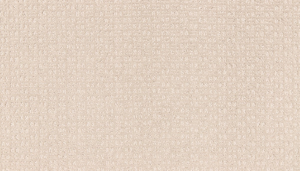 Close-up of Radiant Space On Trend Carpet in Twine, featuring a light beige hue and subtle grid texture. The cushioned, woven surface has a soft feel with a gentle sheen—ideal for adding contemporary flair to your decor.