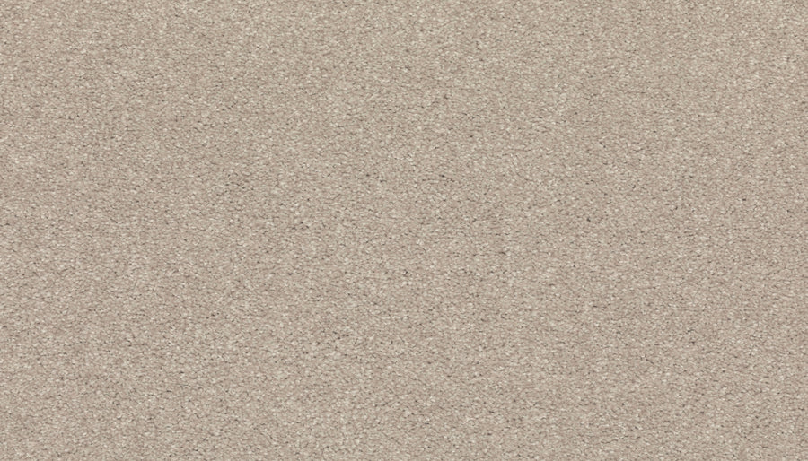 Close-up of Radiant Surface Pet Friendly Carpet in Quiet Light: an even, smooth luxury carpet with fine light beige tones and tiny white and gray specks scattered throughout.