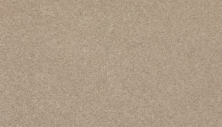A close-up of Radiant Surface Pet Friendly Carpet in Twine shows its smooth, light brown surface and fine, even texture—luxurious yet pet friendly and stain resistant.