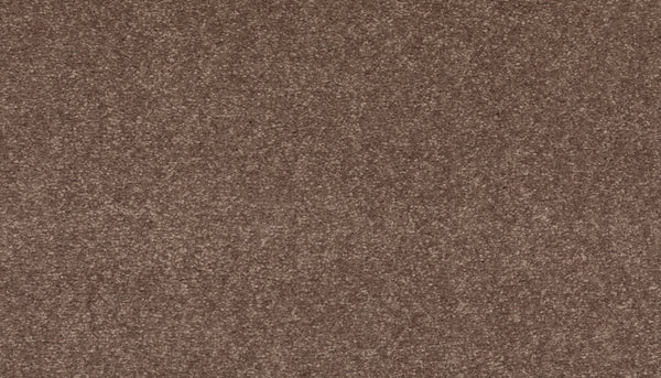 A close-up of the Radiant Surface Pet Friendly Carpet in Log Cabin shows its soft, textured surface and densely packed fibers for a plush, comfortable, and elegant look.