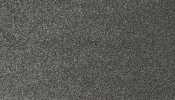 Close-up of Radiant Surface Pet Friendly Carpet in Shadow, featuring a fine, even grain and subtle sheen on its textured, stain-resistant dark gray surface.