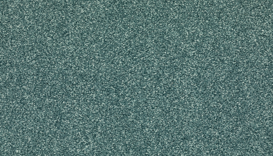 Close-up of Radiant Tone Pet Friendly Carpet in Sea Mist, featuring a textured surface with subtle speckles and fine fibers—a stylish, pet-friendly choice for luxury flooring.