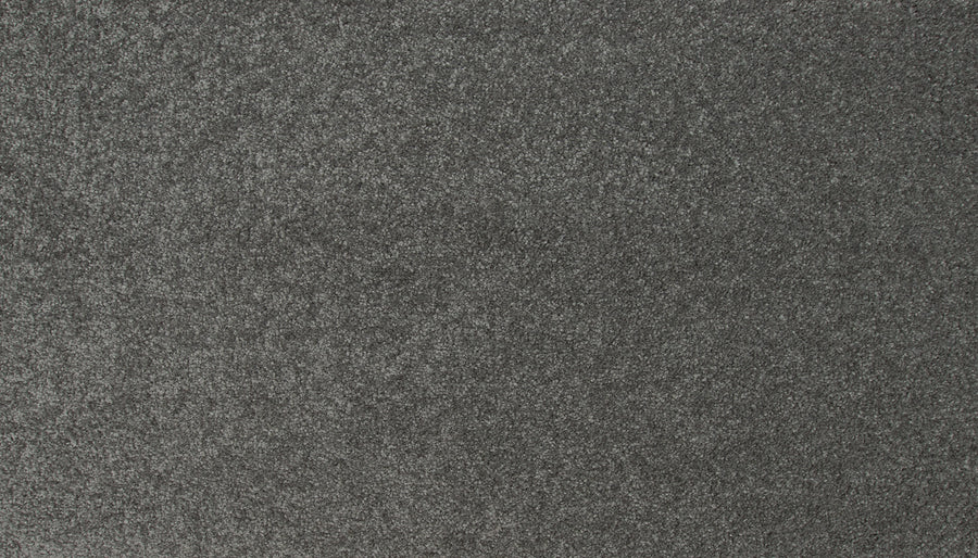 A close-up of Radiant Tone Pet Friendly Carpet in Shadow shows its dense, even pile and soft, slightly shiny texture—ideal as a stain-resistant choice for luxury flooring.