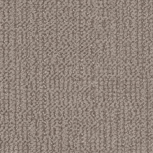 Close-up of Occasion On Trend Carpet in Recognition, showcasing a premium taupe shade with a subtle linear and looped pattern for a soft, slightly raised surface.
