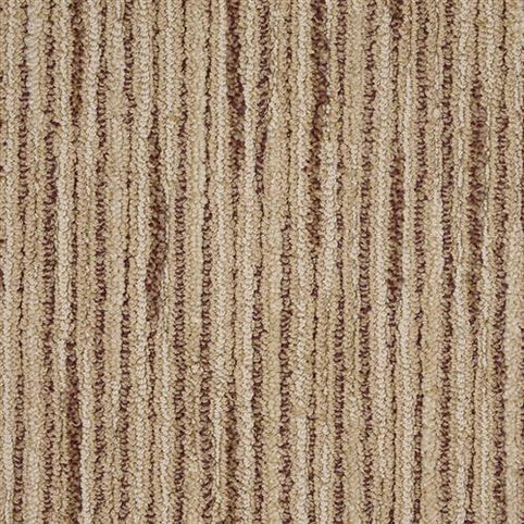 Close-up of Artist View On Trend Carpet in Red Ochre, featuring a textured, durable surface with vertical stripes for a subtle linear pattern.