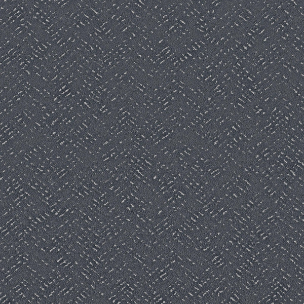 Favoured Path Pet Friendly in Refined features a dark grey herringbone pattern with light grey dashes for a subtle, modern look. Durable and ideal for commercial flooring in contemporary spaces, it’s also pet friendly.
