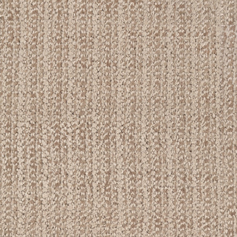 Close-up view of Beguiling Berber Carpet, featuring a looped pile pattern in Reserved color for a soft, neutral look—an ideal choice for luxurious flooring.