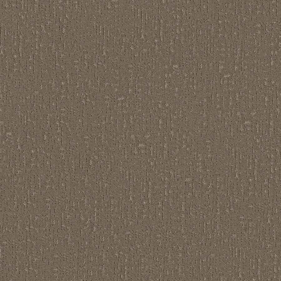 Curated Tone Pet Friendly Carpet in Ridgeline features a brown textured surface with subtle, irregular vertical and horizontal lines for a woven look. Its durable, matte, earthy finish is ideal for pet friendly spaces seeking a neutral style.