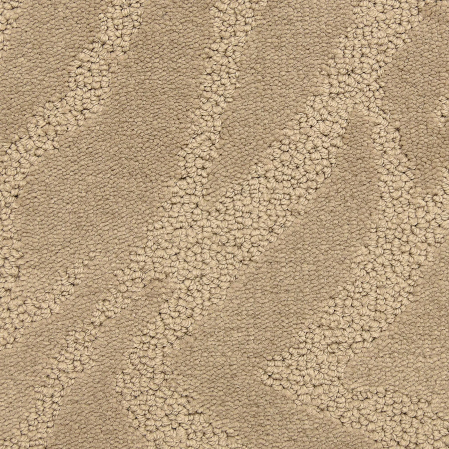 Close-up of Capetown On Trend Carpet in Robben Island, showing its textured wavy pattern with raised loops and flat areas—an elegant, durable choice for high-traffic spaces that blends subtle style with resilience.