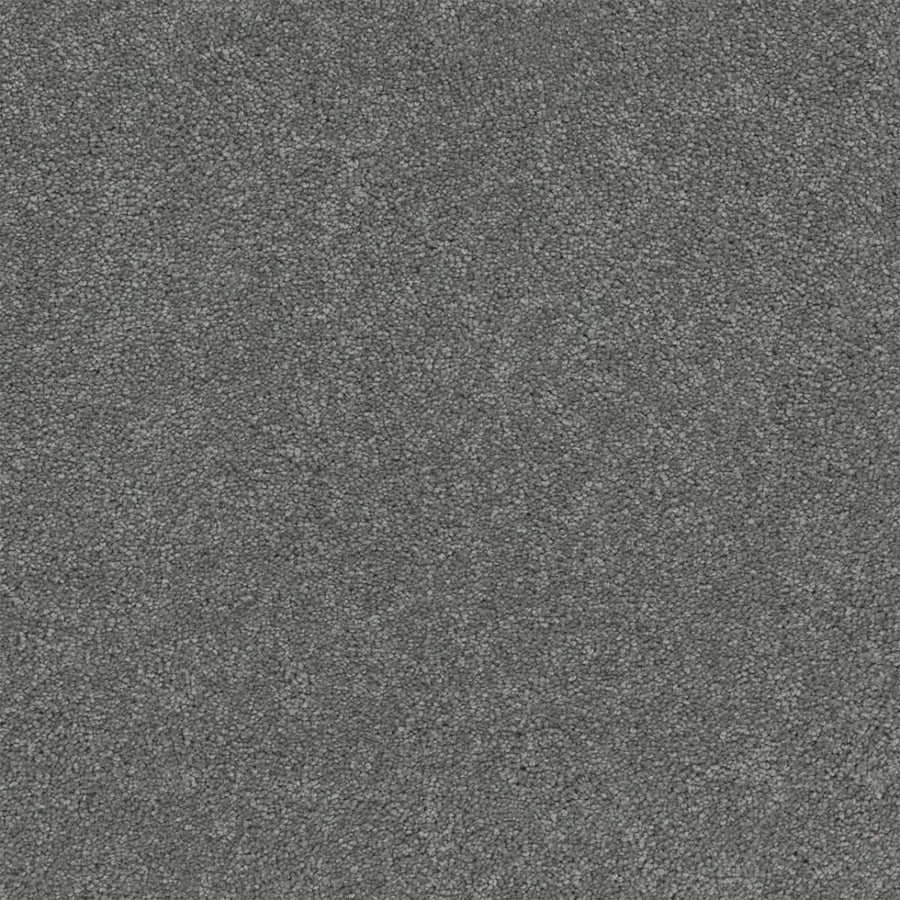 Close-up of Rock Solid III Family Friendly Carpet in Armor—gray, textured surface with dense, soft feel and subtle mottling, perfect for creating a welcoming family space.