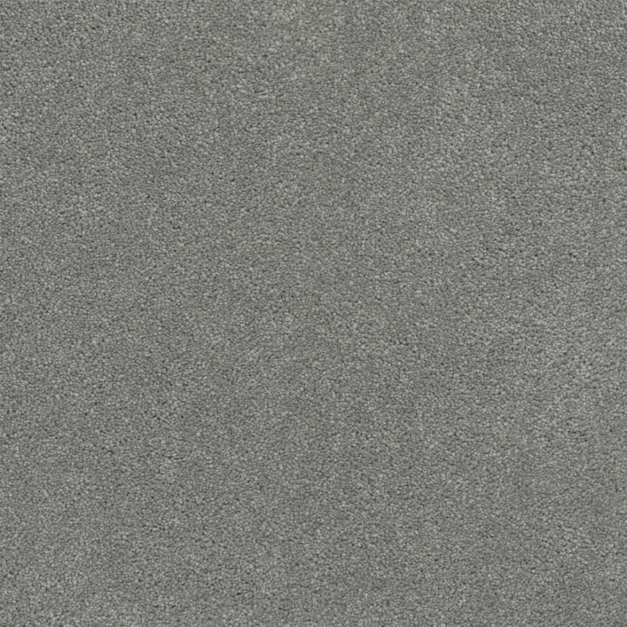 Close-up view of the Smoke color Rock Solid III Family Friendly Carpet, featuring a textured appearance with fine grain and small pebbles, reflecting its durable and stain-resistant qualities.