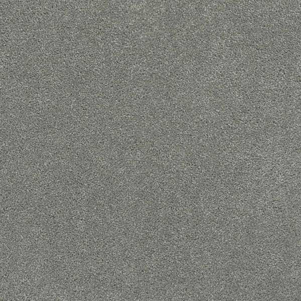 Close-up view of the Smoke color Rock Solid III Family Friendly Carpet, featuring a textured appearance with fine grain and small pebbles, reflecting its durable and stain-resistant qualities.