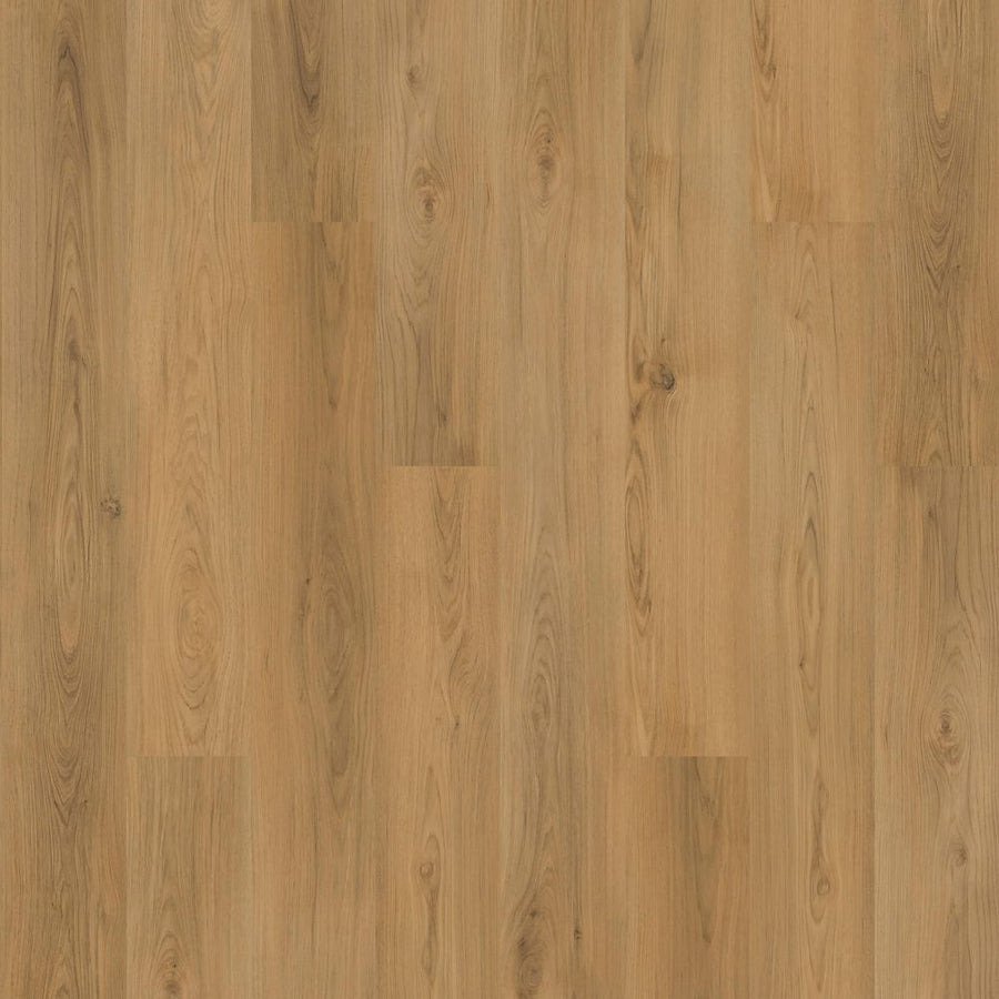 Barker Hollow 7.5" Vinyl features light brown luxury planks with a natural grain pattern and visible knots, arranged parallel for a warm, rustic wood-look and durable classic style.