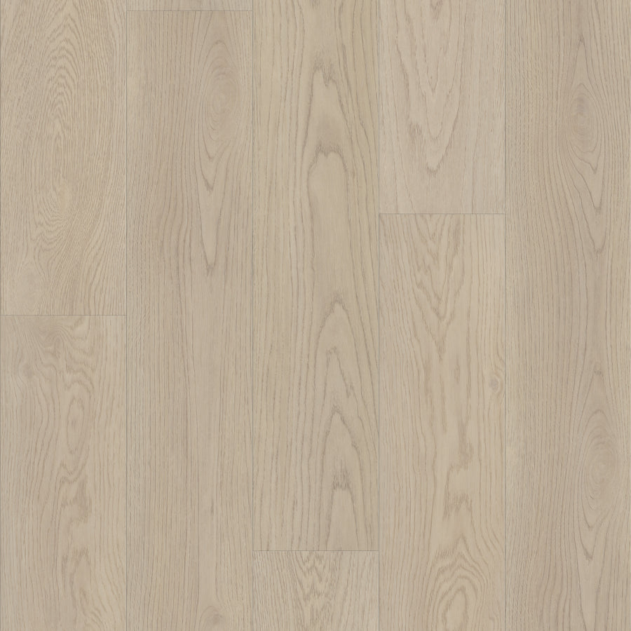 Fresh Take 9" Vinyl features a light wood look with visible grain patterns and subtle shade variations in a staggered plank layout. Its smooth, clean surface highlights natural textures for an authentic appearance.