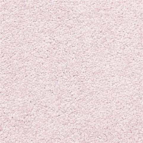 Close-up of the Morgan Bay Family Friendly Carpet in Sachet—a light pink, textured, soft looped pile carpet that's durable and perfect for busy family spaces.