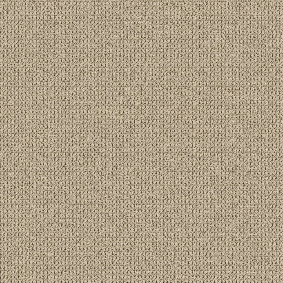 A close-up of the Knitted Tone Pet Friendly Carpet in Safari color highlights its beige, premium-quality fabric with a tightly woven, grid-like texture and uniform pattern ideal for pet-friendly homes.