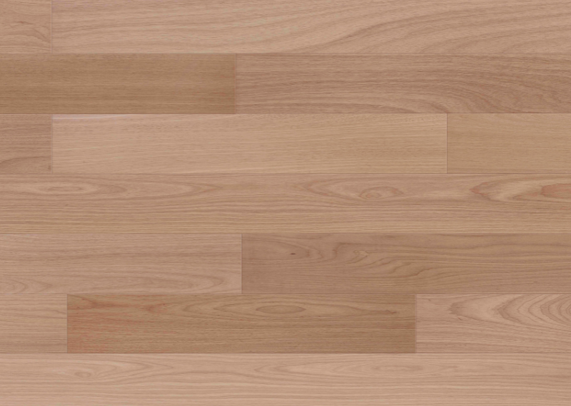 Prime Exotic 9/16" x 7 1/2" Brazilian Oak Hardwood features light brown tones, natural grain patterns, and subtle color variations. The staggered plank layout creates a smooth, clean, and modern look.