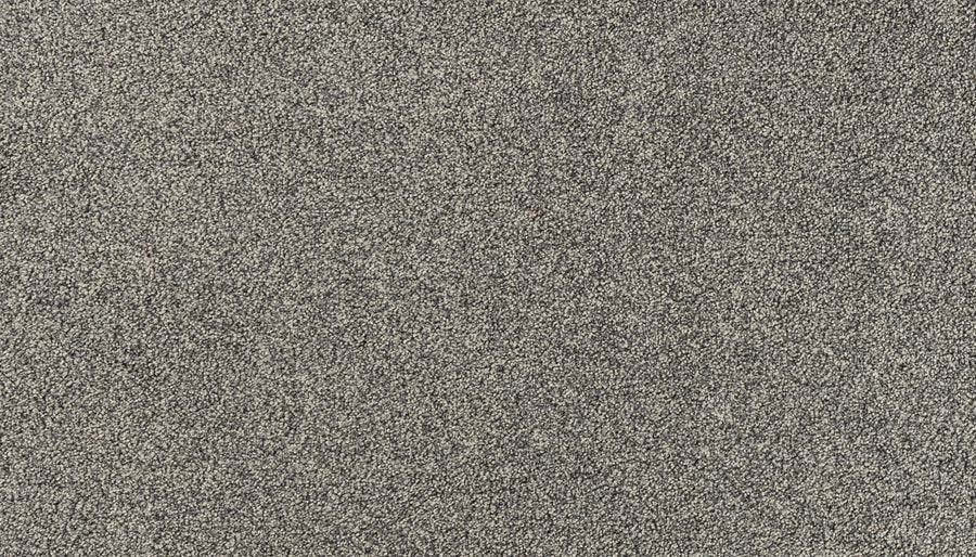 Close-up of Salinas Valley II Pet Friendly Carpet in Marina color, featuring fine, gray textured fibers with a speckled look, offering the stylish durability ideal for high-traffic spaces.