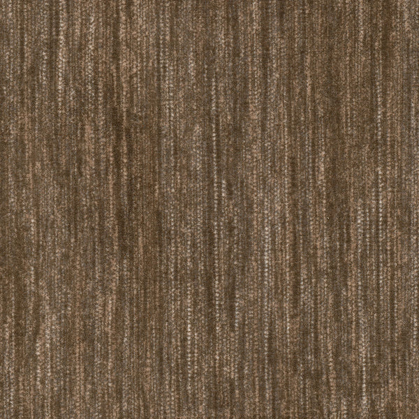 Close-up of the Saltmeadow On Trend Carpet, featuring luxurious vertical lines in rich brown and tan tones for a soft, stylish striped look that’s both durable and elegant.