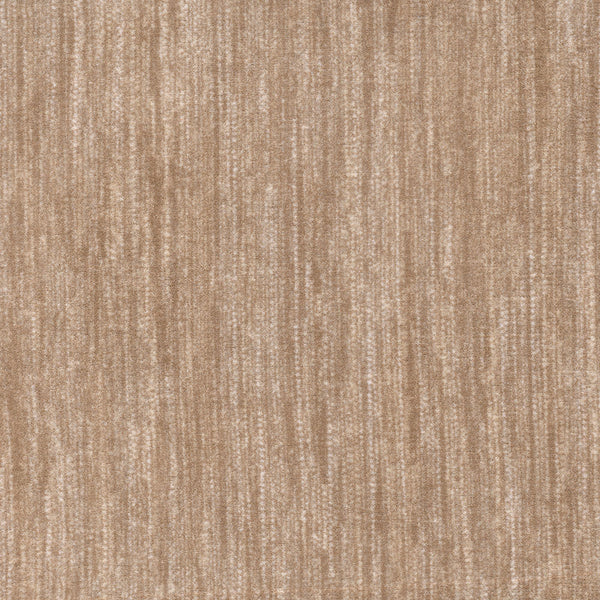 The Saltmeadow On Trend Carpet features a beige and light brown textured surface with vertical, irregular, slightly mottled lines that create a luxurious, fabric-like appearance.