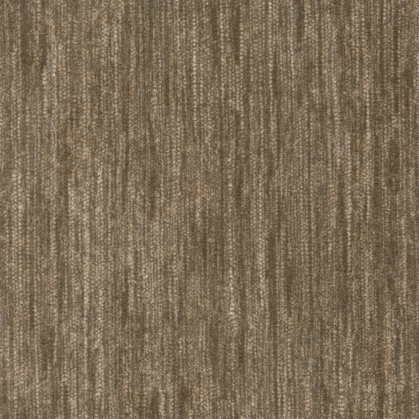 Close-up of Saltmeadow On Trend Carpet, showcasing brown textured fibers with vertical, subtly varied light and dark lines for a soft striped pattern, combining luxury with durability.