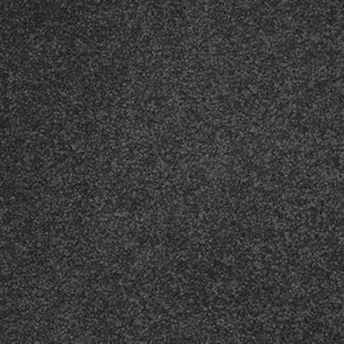 A close-up of Harbor Town Family Friendly Carpet in Sanctuary, a dark grey, textured, stain resistant surface—perfect for busy, family-friendly spaces seeking both durability and style.