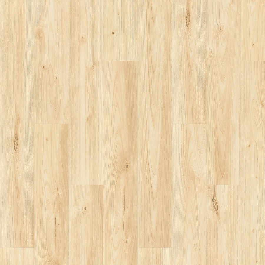 Ellenwood 7.5" Vinyl Plank features light tones, natural grain patterns, and subtle knots for a smooth, clean look. Its wood-look design and varied plank shades create a realistic, warm appearance.