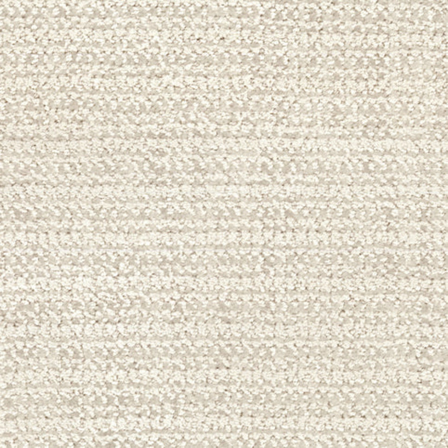 Close-up of Beguiling Berber Carpet in Sea Salt, featuring a textured, light beige look with subtle horizontal stripes and a soft, woven appearance for luxurious flooring.