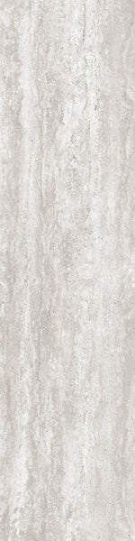 The Villanova 12x48 Rectified Porcelain Tile offers a light gray, concrete-like texture with neutral tones and subtle shading. Its glazed finish and natural, weathered look make it ideal for modern spaces.
