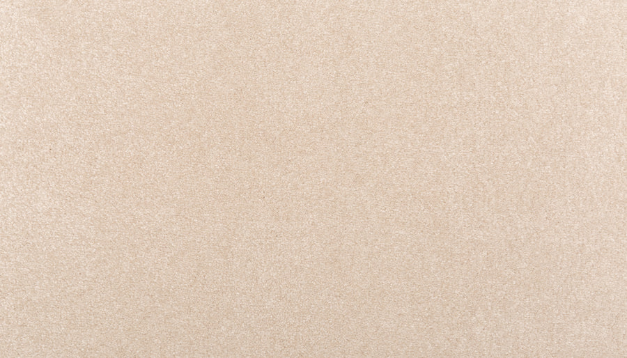 A close-up of Sensible Style III Family Friendly Carpet in Moon Glow reveals a smooth, light beige surface with an even, soft texture—ideal for contemporary spaces and everyday comfort, featuring no distinct patterns.
