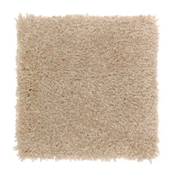 A square swatch of Sensible Style III Family Friendly Carpet in Sandcastle, with a soft, fluffy texture—ideal for adding everyday comfort to contemporary spaces. Shown on a white background.