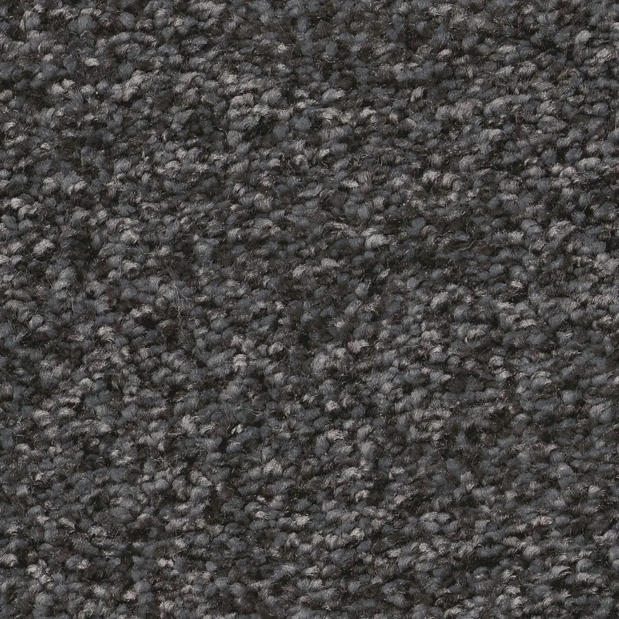 Close-up of You Got This III Pet Friendly Carpet in Shadow—a dark gray, tightly woven carpet with a speckled pattern, offering durable flooring ideal for modern interiors and pet-friendly homes.