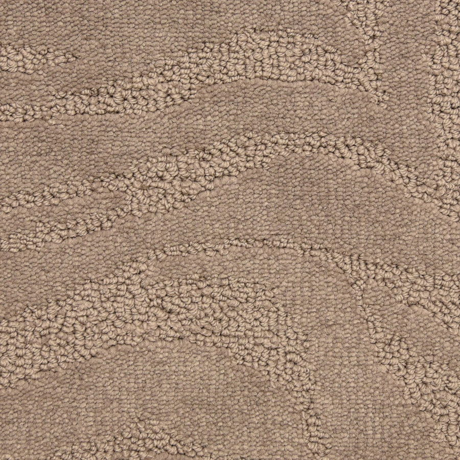 Close-up of Capetown On Trend Carpet in Shark Skin, featuring a textured surface with wavy, raised loops and ridges. Its subtle, organic pattern is stylish and ideal for high-traffic areas.