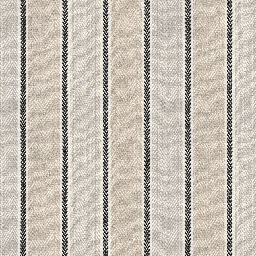 The Dolce Vita On Trend Carpet features alternating vertical beige and cream stripes separated by thin black lines, offering a classic, elegant look. Its premium texture is subtly visible, making it ideal for luxurious interiors.