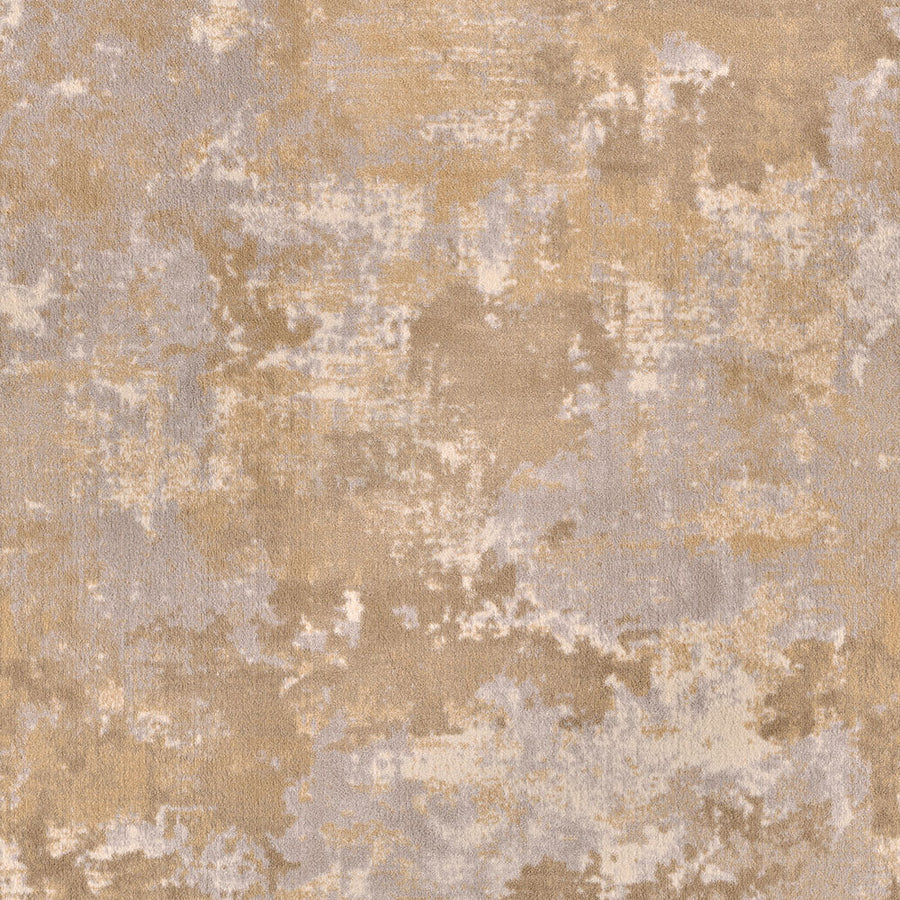 Sky Canvas On Trend Carpet features an abstract textured surface in beige, tan, and gray tones with weathered, uneven patches and soft edges for a refined, premium look.